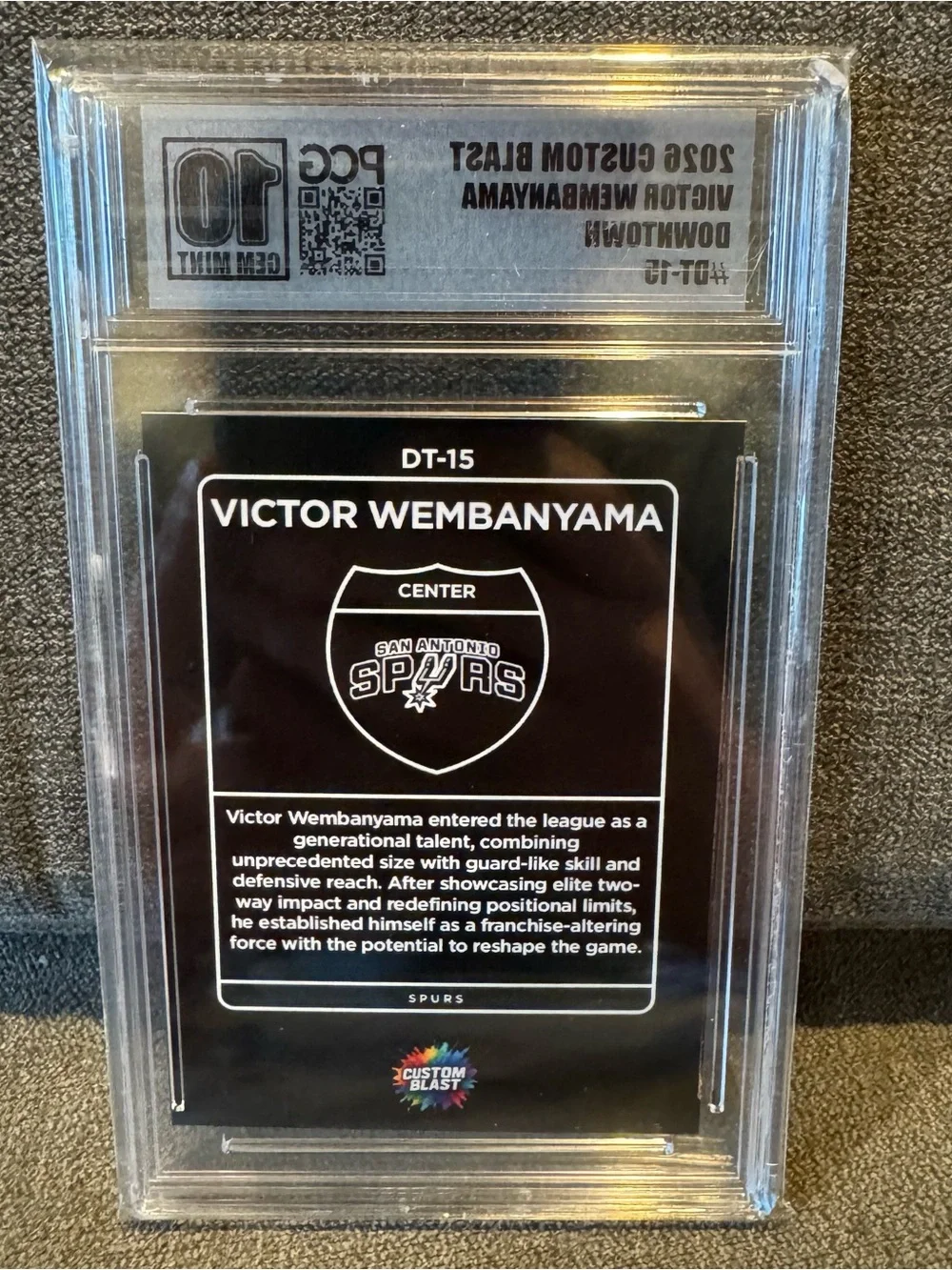 Victor Wembanyama 2026 Custom Blast Downtown #DT-15 PCG 10